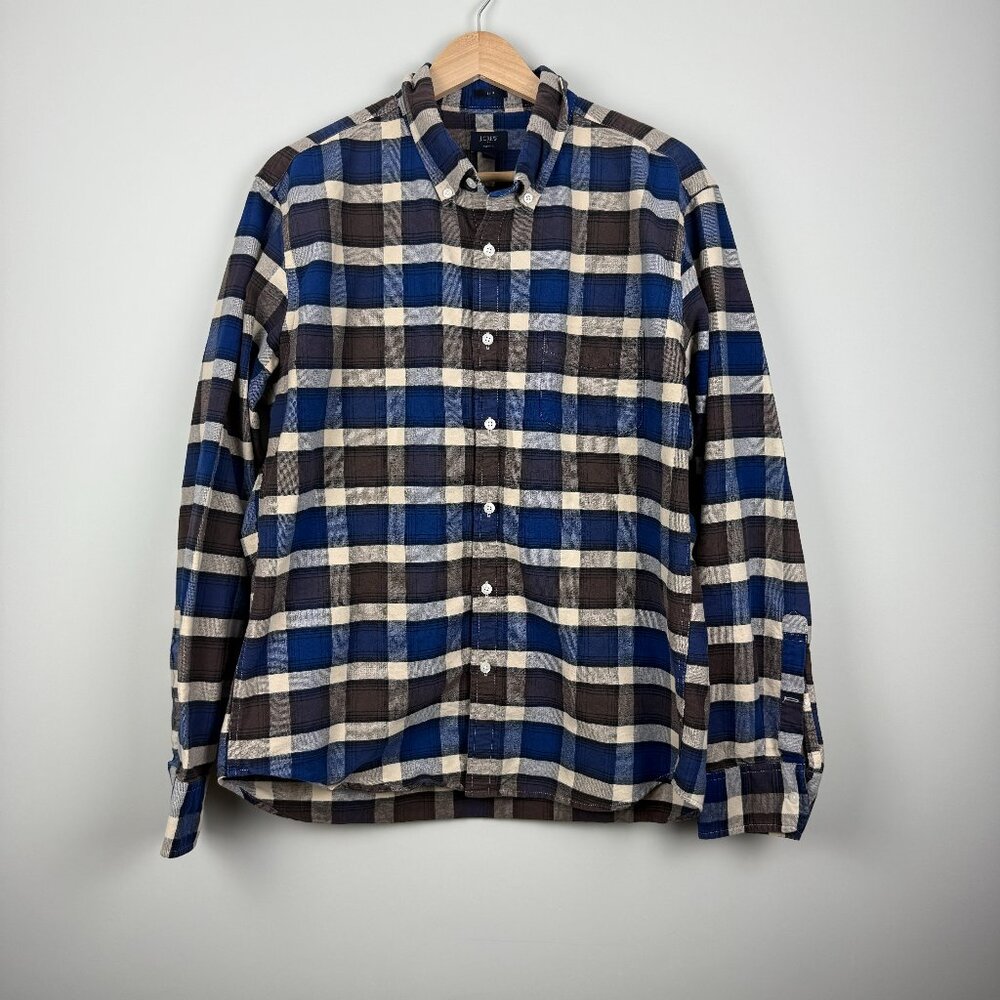 J Crew Factory Men's Slim Fit Flannel Oxford Shirt, Size XL
